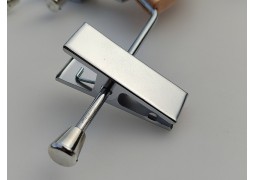 Вішалка-прищіпка хромована з декором 35 см.(натуральне дерево)